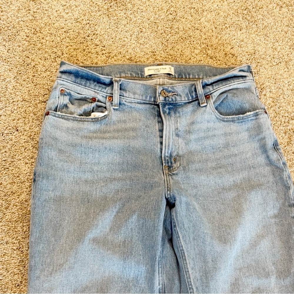 NWT Abercrombie and Fitch Low Rise Baggy Jean in Black Size 29/8 - Picture 8 of 15